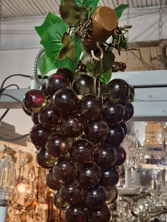Other - Mid-Century Modern Green grape cluster lamp Swag  Hang Lamp 12-17" Tall